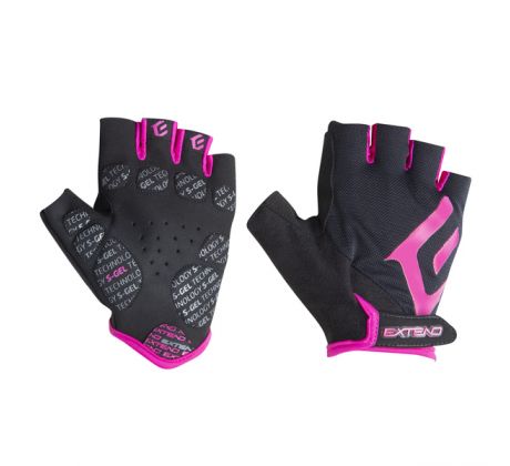 Rukavice dámske Extend Zhena black-pink M