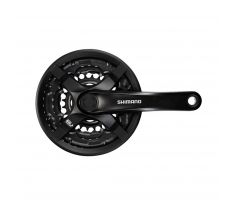 Stred Shimano FC-TY501 170mm 48/38/28z. 6/7/8-k. čierny s krytom na štvorhran