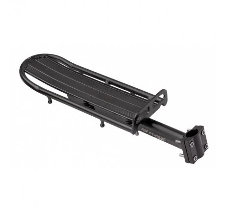 Nosič na sedlovku FORCE CARRY hliníkový čierny